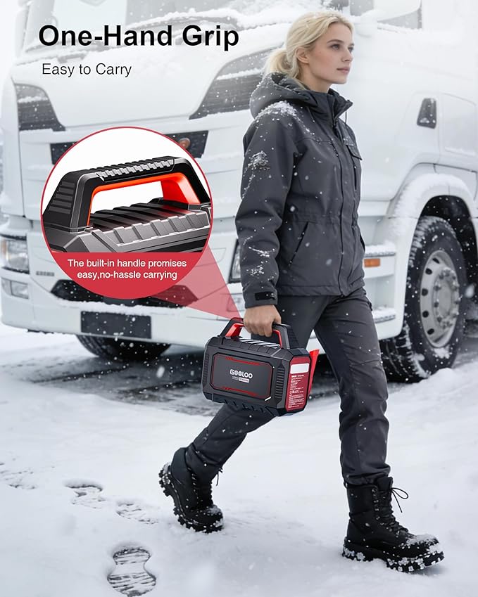 GOOLOO GT Truck PRO 10000A Jump Starter with 65W Fast Charge, 64000mAh Portable Car Battery Booster Power Pack (for All Gas All Diesel), 12V Jump Box with LED Light, Thickened Jumper Cable
