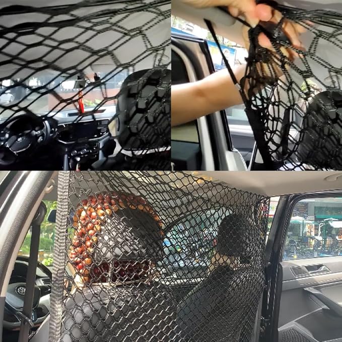 Car Pet Barrier Safety Net,Dog Car Barrier for Toyota Highlander 2020-2023 2024 2025,Dog Guard for car Boot,Net Pet Car Divider Back Seat Barrier Net