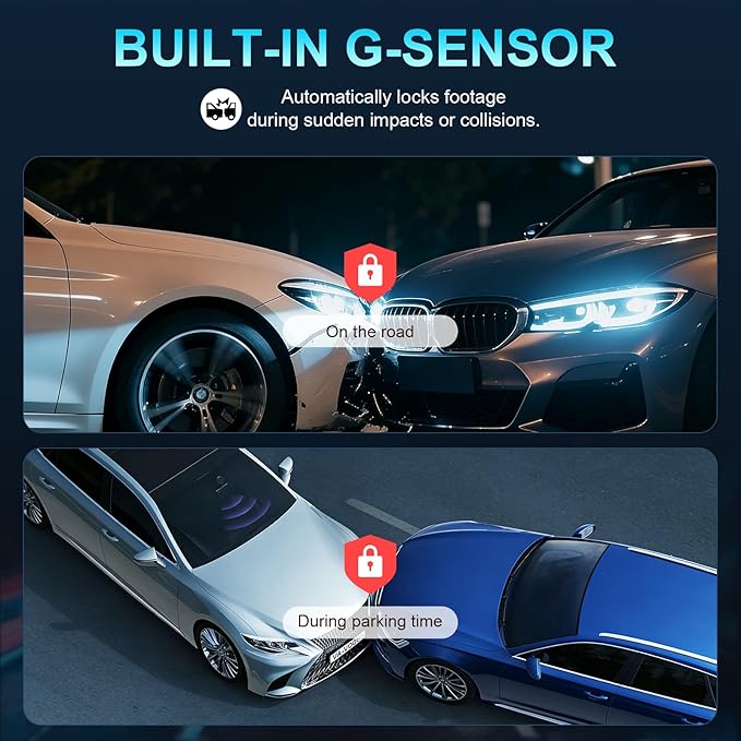 4k AI Dash Cam Front and Rear,STARVIS 2 Sensor,Free Card Included,5.8GHz WiFi Dash Camera for Cars,Built-in GPS,G-Sensor,Night Vision,3.16" Screen,24H Parking Mode,Support 1T Max