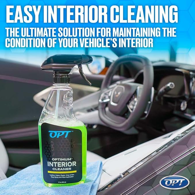 Optimum Interior Cleaner - Car Interior Cleaning and Detailing Spray - Safe on Leather, Upholstery, Interior Trim, Dash, and Plastic (1 Gallon)