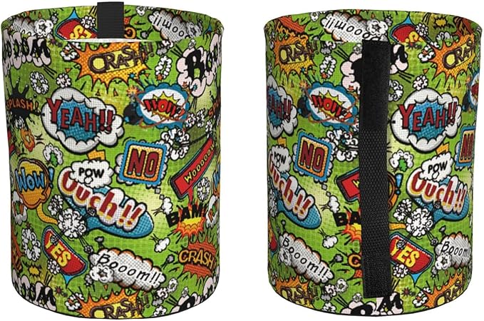Car Trash Can Graffiti Pattern Multipurpose Collapsible Leakproof Trash Bin Car Accessories for Car Automotive Truck SUV