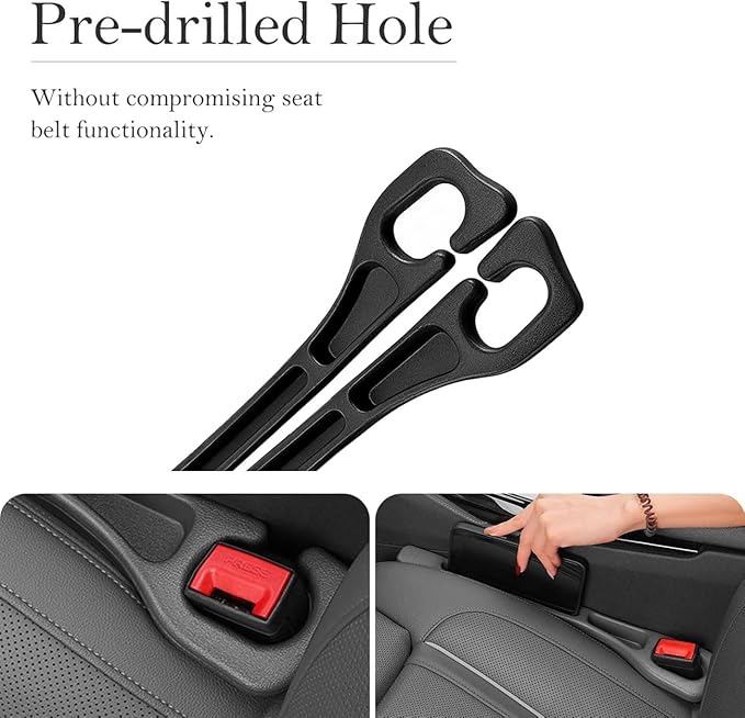 2 PCS Car Seat Gap Filler for BMW X1 X3 X5, Seat Gap Plug with Storage Slot Console Organizer to Stop Items Falling Between Seats Plug Play,B/Red