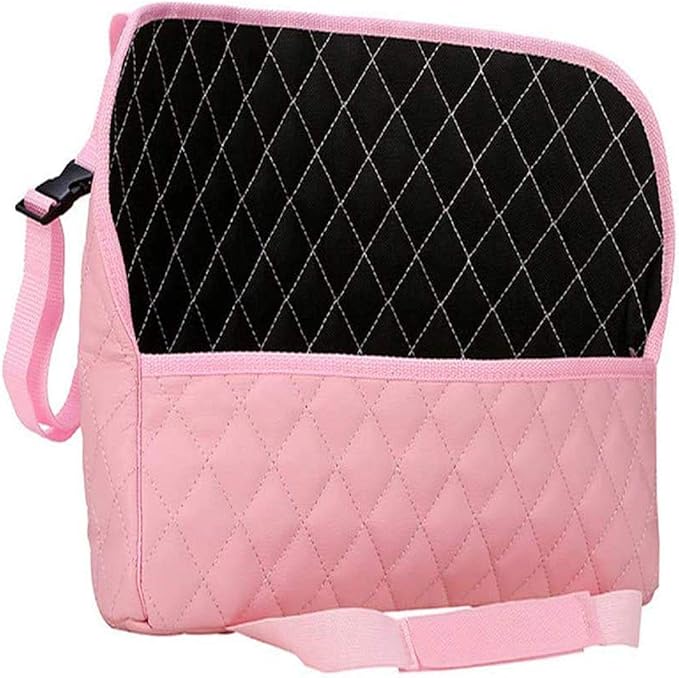 Pink Handbag Holder for Car,Durable Pu Leather Car Organizer Back Seat Net Bag Driver Storage Netting Pouch Seat Back Net Bag Backseat Pet Kids Barrier