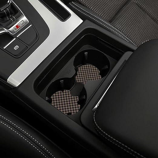 Car Trash Bag Chessboard Brown Hanging Back of Seat Car Portable Trash Bag Chessboard Brown Waterproof One-Handed Portable Strap Drawstring Garbage Bags 2 Pieces Car Coasters