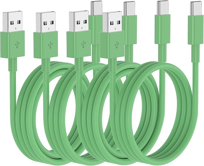 Car Carplay Cable for iPhone 17 16 15 Charger Cord,4 Pack 6FT USB A to USB C Cable for iPhone 17 Pro Max/16 Pro/15 Plus Charger,USB C Car Charger for Apple 17 Air/16 Pro Max/16e/15-Green