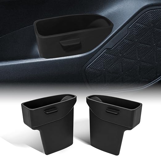 2PCS Door Side Trash Can for 2019-2024 2025 Toyota RAV4 Accessories Trash Bin with Handle Silicone Garbage Can (Left & Right Side)