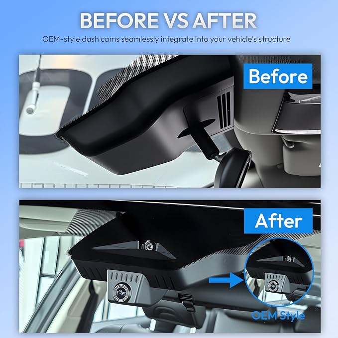 Front 4K Dash Cam for Toyota Camry 2025 2026,Hybrid LE SE XSE XLE,Easy Installation,OEM Style,Collision Detection,Loop Recording,WiFi & App,64G Card