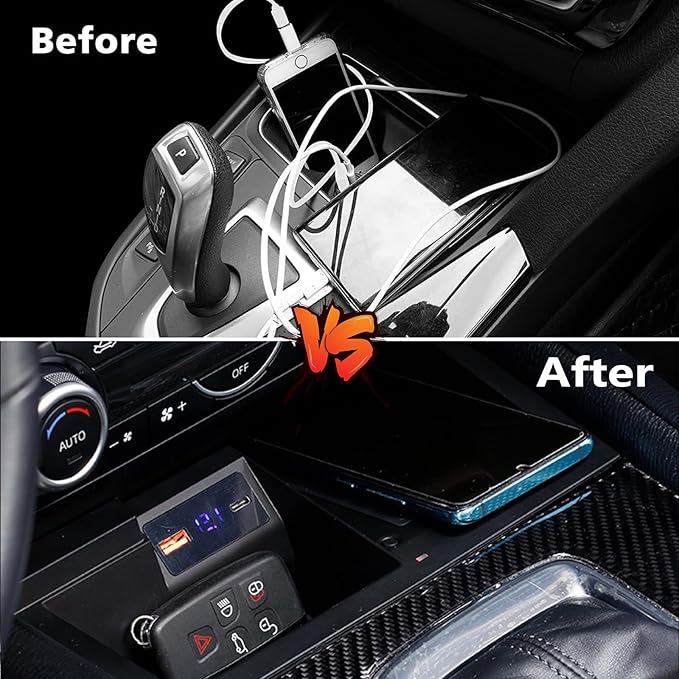 Wireless Car Charger for Mazda CX5 2025 2024 2023 2022 2021 2020 2019 2018 2017 Accessories, OEM Style 15W Qi Phone Fast Charging Pad for Mazda CX-5 Automotive Center Console Organizer