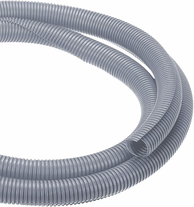 DMiotech 10ft Wire Loom Split Tubing 1 1/4 Inch(31.8mm) ID, Cord Protectors from Pet Flexible Conduit Cable Management for Office Home Garden, Gray