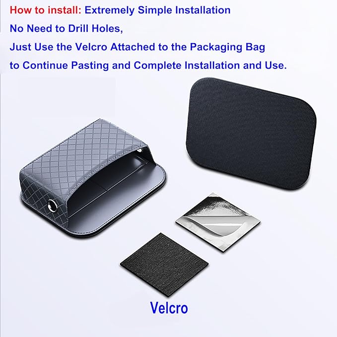 2 PCS Car Seat Side Storage Pocket Organizer Holder for Auto Door, Console, Vehicle Seat Gap Filler Tray Bag for Phone, Pen, Key, Sunglass, Invoice, Car Registration, Notepad, Card, USB Data Line