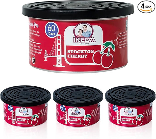Car Air Freshener: Stockton Cherry Scent | Car Scents | Odor Eliminator Essential | Long-Lasting | Strong Fragrance | For Home Closet | 1.5 Oz | Pack of 4…