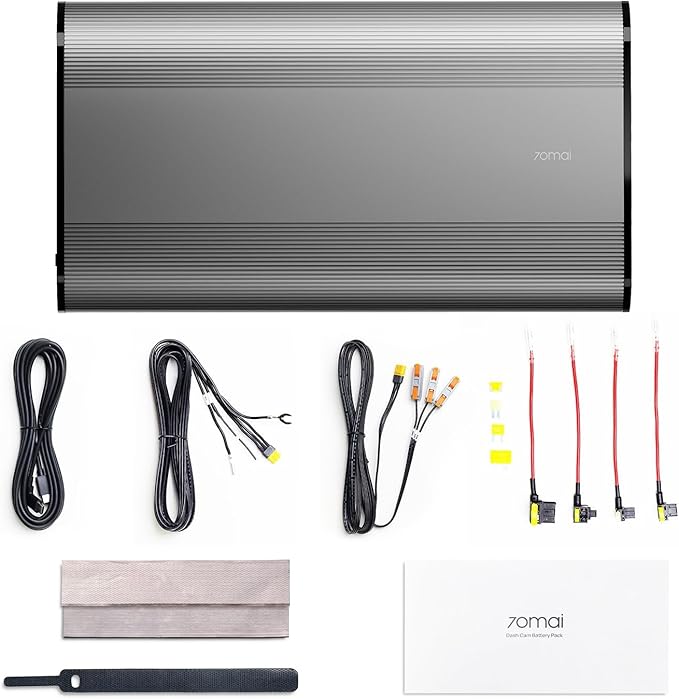 70mai Dash Cam Battery Pack BL96NNX, 96Wh LiFePO4 Backup Power, Up to 30-Hour Parking Mode, Low Voltage Protection, 11.2-30V Input, XT30+Type-C Output, 7-Protection BMS(Fuse Box Solution)