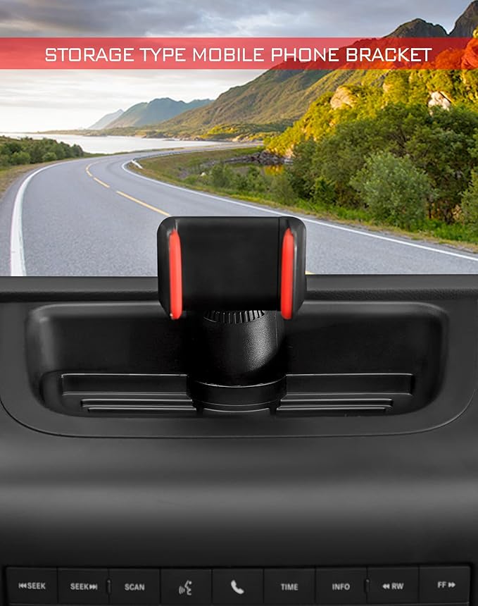 JeCar JK Phone Holder Upgrade Dash Cellphone Mount Interior Accessories for Jeep Wrangler JK JKU 2011-2018, Black