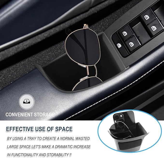 Ruiya Mazda3/CX30 Door Storage Box for Mazda 3/CX30 Accessories Secondary Door Side Storage Box Compatible with (2019~2026) Mazda Mazda3 & (2020~2026) Mazda CX30(4Packs)