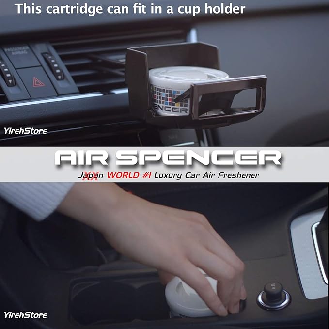 Air Spencer Cartridge Squash Scent 2-Pack Car Air Freshener, Heavy Duty, Last Long, JDM AS A9 Squash Eikosha Japan