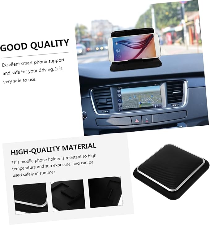 NUOBESTY Silicone Car Phone Bracket Dashboard Mount for GPS Navigation Washable Design for Secure Phone Support for Safe Driving