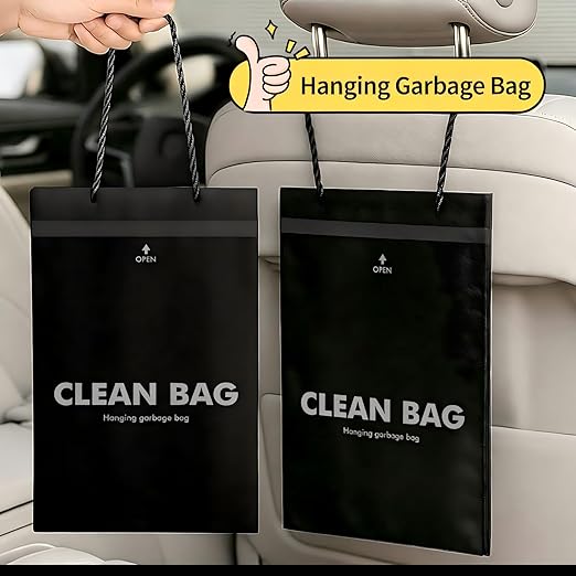 Car Trash Bags Hanging, 50 Pack Leakproof Waterproof Auto Garbage Bags