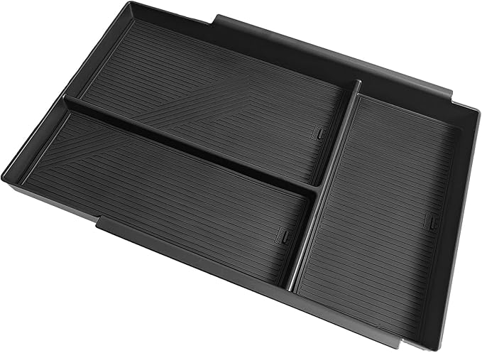 Muslogy Jump Seat Center Console Organizer Compatible with Ford F150 2021-2025 2026 Accessories Storage Insert Box Console Armrest Divider(Jump Seat ONLY) - Lower Organizer