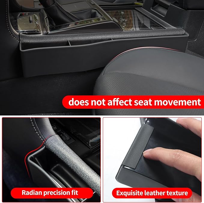 Suitable for 2022-2023 Lexus GX460 Seat Gap Storage Box 400 Central Control Storage Box Modification (2022-2023 Black-Master Driving)