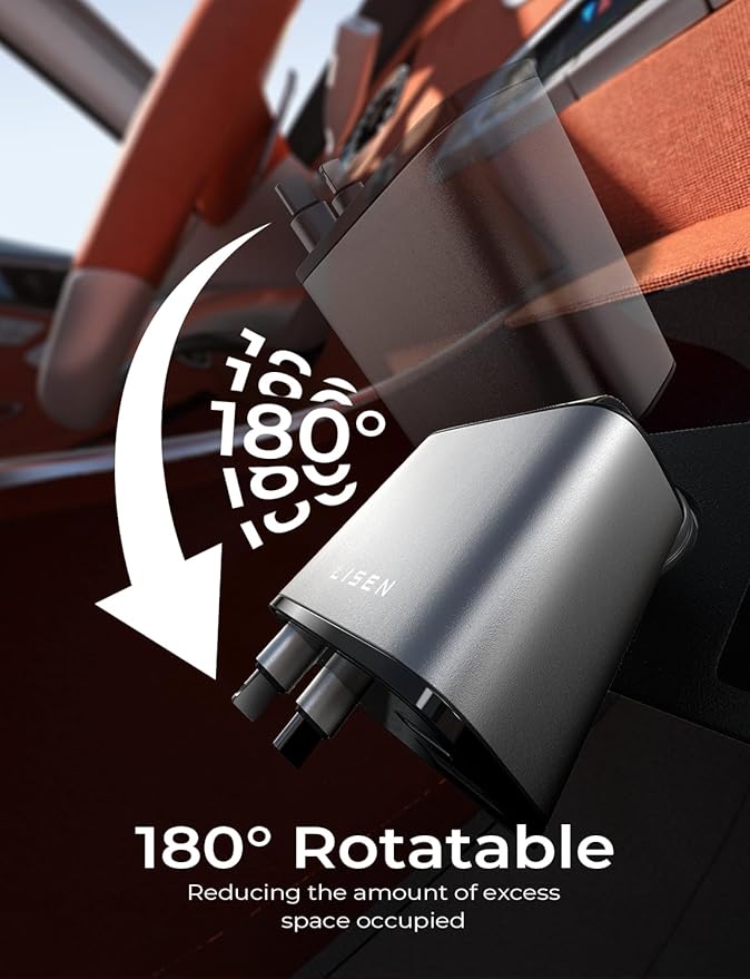 LISEN Retractable Car Charger [69W USB C Car Accessories Adapter ] for iPhone 17 USB C Charger Fast Charging, Travel Essentials Gifts for Women Men, Early Today 2025