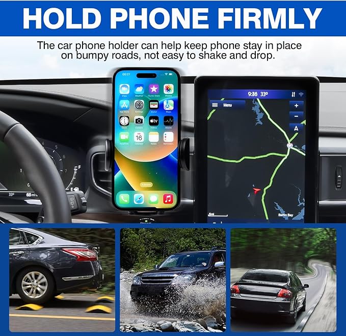 Autorder Car Phone Holder for Ford Explorer 2020-2024 Accessories 10.1-Inch Cell Phone Mount with Dash Organizer Hands-Free 360 Degree Rotation