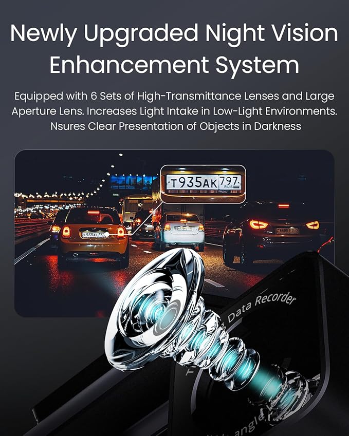 COOLCRAZY 4K Dash Cam Front, Built-in WiFi GPS, Dash Camera for Cars, 3.2" IPS Screen Dashcam with App Control, Free 32G Card, 170°Wide Angle, 24H Parking Mode, WDR, Night Vision, G-Sensor