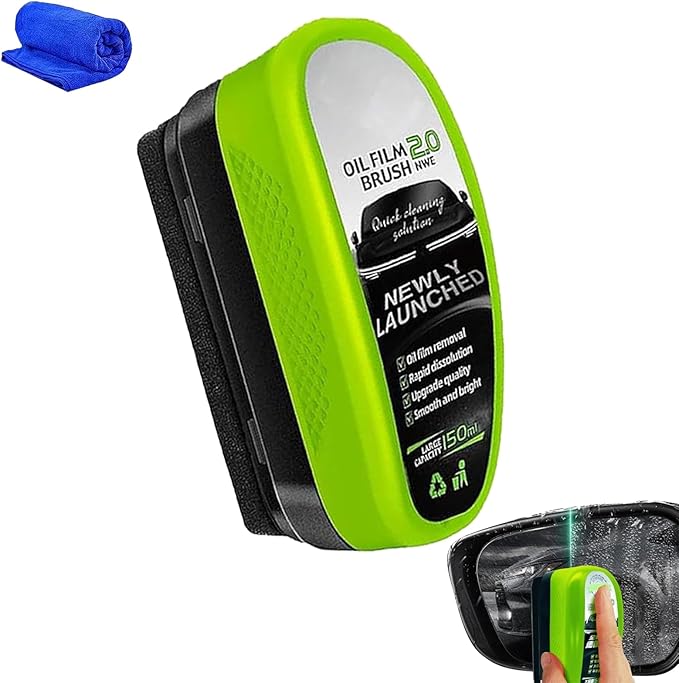 Car Windscreen Cleaner, Clear Car Window Glass Vision, Cars Glass Cleaner, 2026 Automotive Oil Film Cleaning Brush, Improves Window Clarity