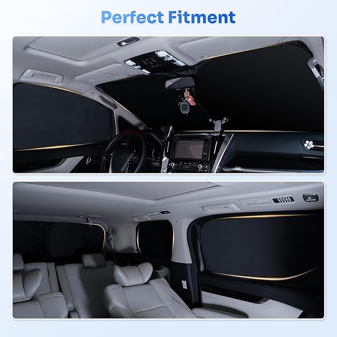 Canvcle Window Shades for Honda CRV 2012-2016 CR-V Accessories Windshield Sun Shade Side Rear Window Cover Sunshade Sun Visor Shield Privacy Protection for Camping Keep Vehicle Cool Black 8PCS