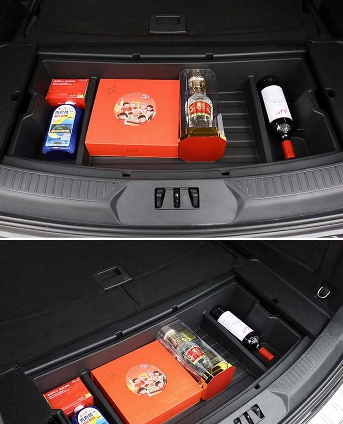 For 2020-2024 Ford Explorer Trunk Hidden Organizer, SUV Insert Cargo Rear Hatch Storage Box, Extra Space fits Explorer Under Cargo Floor Storage Accessories