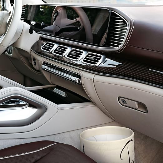 The Famous Paris Eiffel Tower Car Trash Can Leak Proof Hanging Waterproof Garbage Can Multipurpose Trash Bin for Car SUV Front Seat Headrest Collapsible and Portable Storage Pocket
