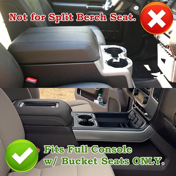 Compatible with Chevy Silverado 1500 Accessories/GMC Sierra 1500 2019-2022 Center Console Organizer Tray Fits for 2020-2023 Silverado/Sierra 2500 HD/3500 HD -Full Console Only (Upper Organizer)