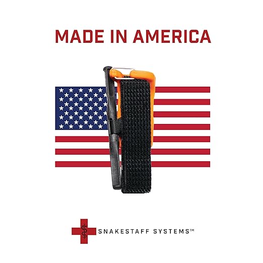 Snakestaff Systems Tourniquet - ETQ Gen 2 Made in The USA | EDC Gear for Trauma Kits, Tourniquet Kits, and Medical Emergency Bags, Orange, Wide (1.5")