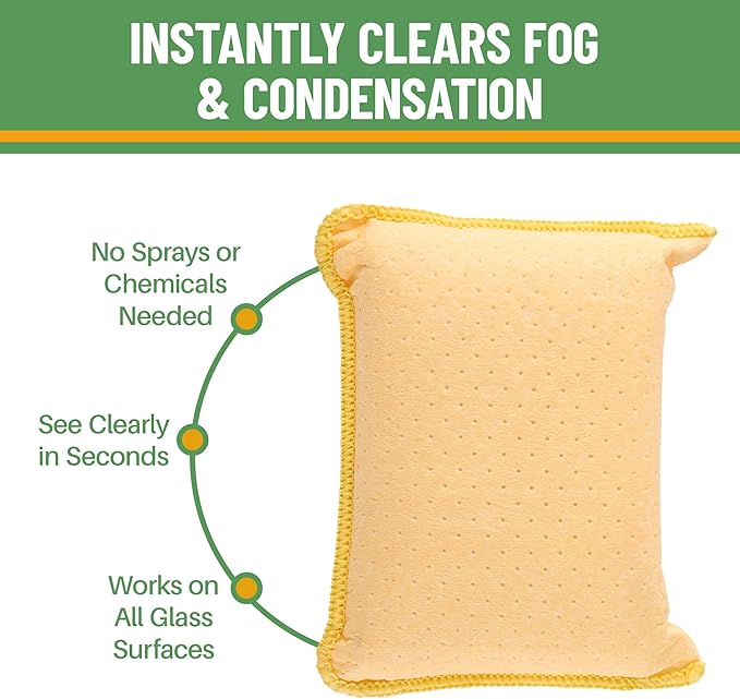 Evelots Car Windshield Cleaner Chamois, 4 Pack, Window Glass Defogger Sponge, Yellow