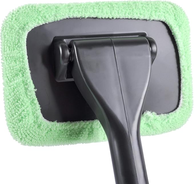 AutoEC Auto Glass Cleaner Wiper Keeps Cars Vehicles Interior Exterior Windshields Windows Clean, Come with 2 Pads Washer Towel and 30ml Spray Bottle, Use Wet or Dry