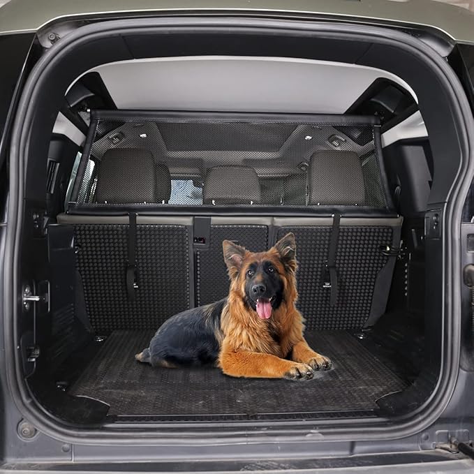 Dog Car Barrier for Land Rover Defender 110 2020-2022 Adjustable Large Pet SUV Barriers Safety Net,Car Divider for Dogs