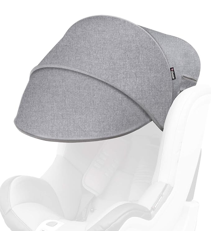 Manito Sun Shade Extender/Auxiliary Canopy for Car Seat (Black Grey)