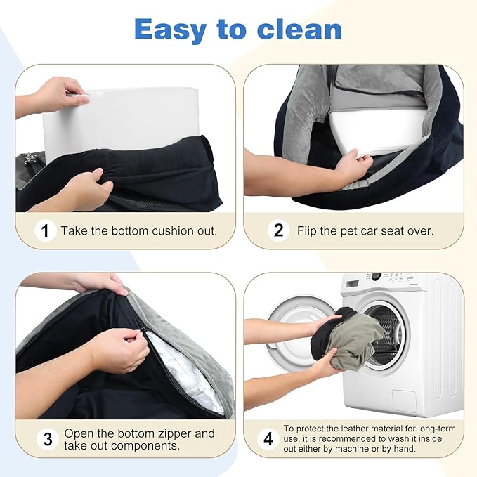 Elevated Dog Cat Car Safety Seat (Thickened Version)