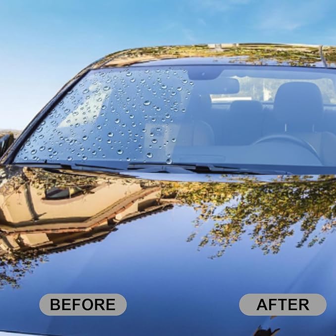 Umex Oil Film Remover for Car Windshield – 2 Pack (3.38oz), Automotive Glass Cleaner & Water Spot Remover