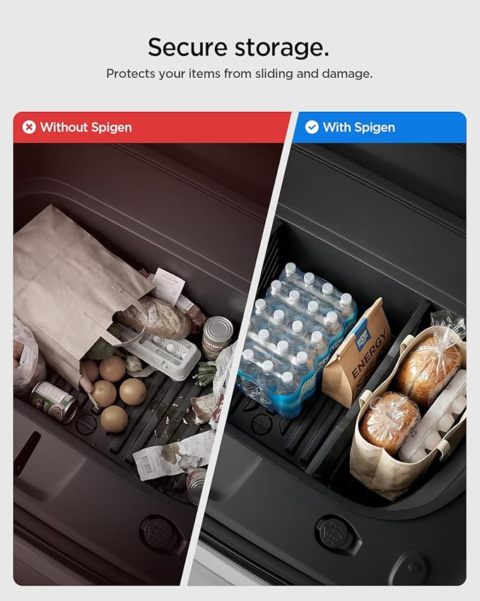Front Trunk Divider for Tesla Model Y Juniper Premium/Performance 2025 2026 - Storage Organization Solution, Silicone Padded Snug Fit, Reduces Rattle Noise, Frunk Organizer Partition Set (Pack of 2)