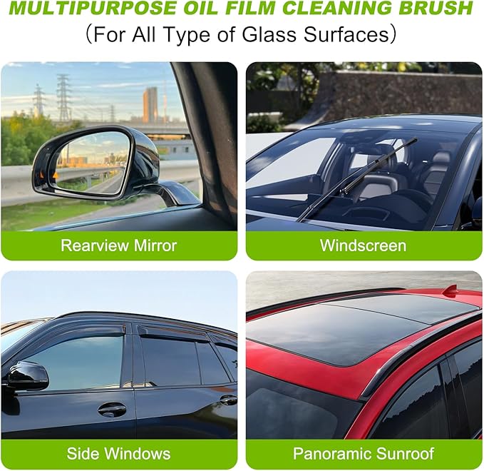 Oil-Free Car Glass Brushes,Upgrade 2.0 Clearvision Car Windshield Cleaner,Oil Film Cleaning Brush For Car Windows,Clearvision Cars Windshield Cleaner Tool Prevents Rain And Fog