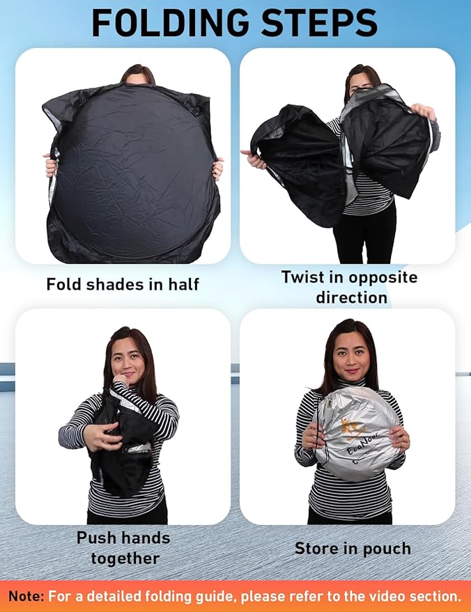 EcoNour Windshield Sunshade Compatible for Toyota Camry 2025 2026, Hybrid, LE, SE, SE Nightshade, XLE, XSE, TRD, Sun Visor for Front Windshield Sun Shade Cover, UV Heat Protector, Car Accessories