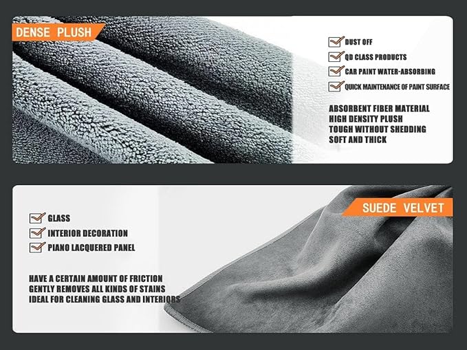 Microfiber Cleaning Towel for Tesla Ultra Absorbent Tesla Microfiber Cleaning Cloth Microfiber Towels for Glass Window Car LCD (Grey, Pack of 1)