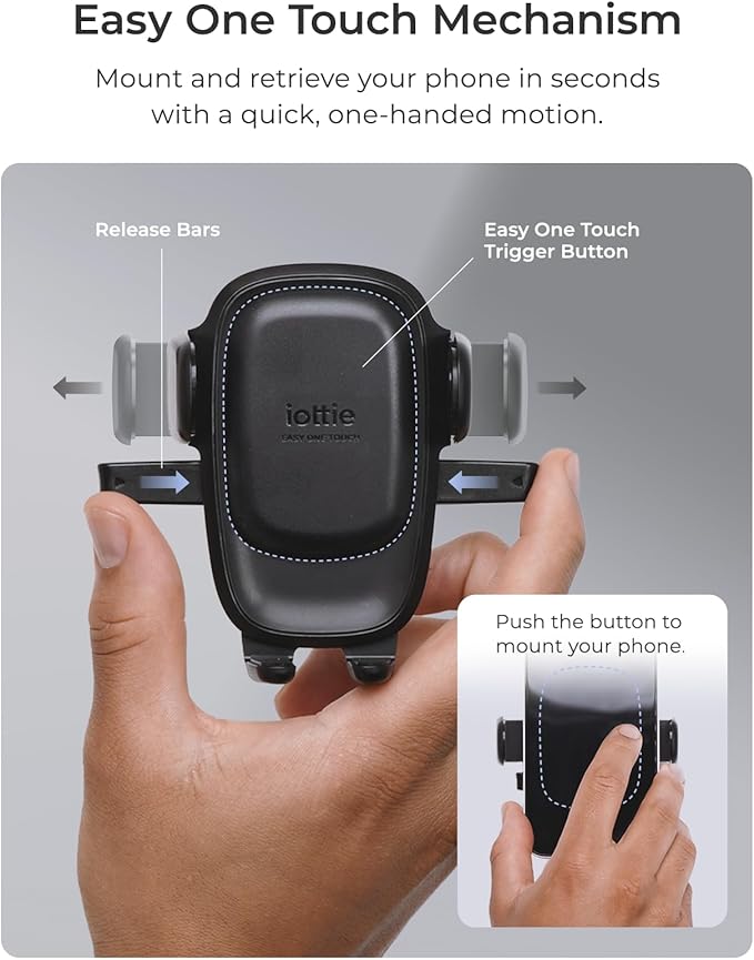 iOttie Easy One Touch Advanced CD Slot Car Phone Mount - Universal Cell Phone Holder for iPhone, Google, Samsung, LG, Moto and All Other Smartphones