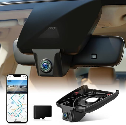 OEM Look Integrated 4K Dash Cam for Lexus ES350 ES300h ES250 2019-2025, Stealth Design Hidden Car Camera, UHD 2160P, Ultra-Wide Angle, Rain Sensor Plug & Play, G-Sensor, with 64GB Card