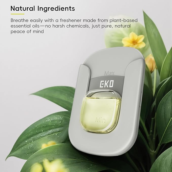 EKO Refresh Deodorizer Pod Refills, 4-Pack, Plant-Based Trash Can Deodorizer & Garbage Odor Eliminator, Long-Lasting 45 Days Air Freshener Pods for Bathroom, Closet, Storage, Compost Trash Can