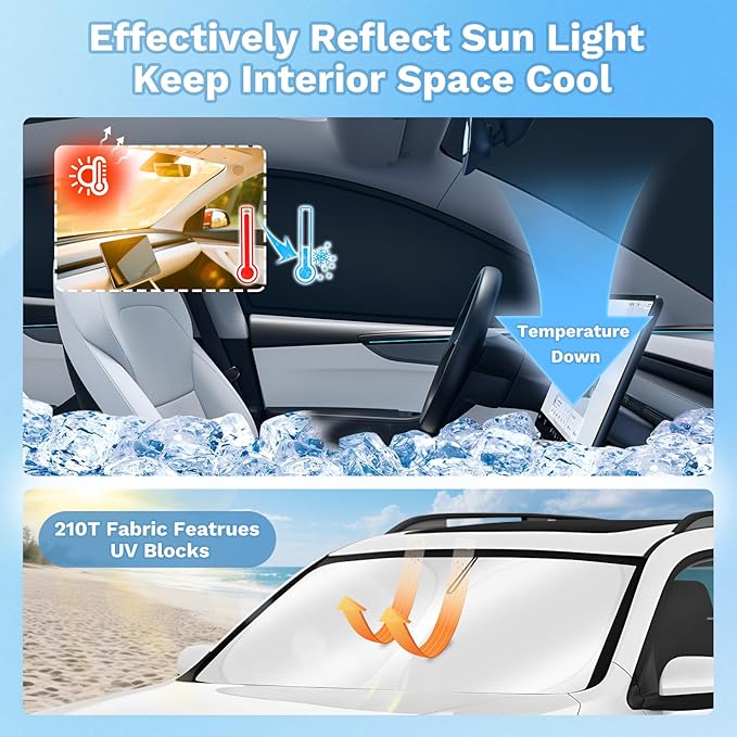 KUST Car Window Shades for Ford Escape 2020-2025 2026 Windshield Sun Shade Side Window Cover UV Block Privacy Protection Accessories for Camping Blackout Rear Back Full Set 8PCS
