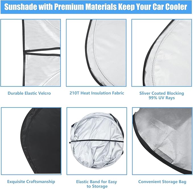 Windshield Sun Shade for Subaru Crosstrek Window Sunshade Fit 2018-2025 2026 Subaru Crosstrek 2.0i, 2.0i Premium, 2.0i Limited Wagon Front Window Shade Sun Visor Blocks UV Keep Car Cooler
