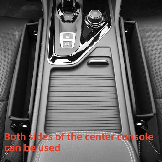 2 Pack Premium Car Seat Gap Filler Organizer - Universal Storage Box with Card Slots for Phones/Keys/Glasses, Fits Cars, SUVs & Trucks (Coffee-colored)