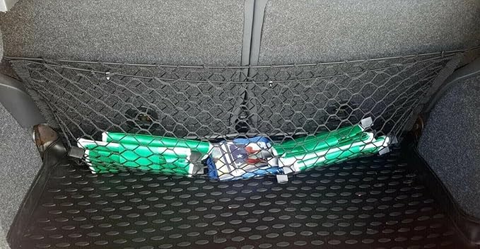 (Qty.2) Rear Trunk Organizer Cargo Nets for Acura Integra 2023–2026 – Floor + Envelope Style Cargo Nets for Hatchback – Premium Mesh Car Trunk Organizer – Compatible with Acura Integra