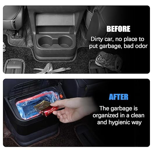 PACEWALKER for Toyota Sienna Car Trash Can Modification Waterproof in- Trash can Row Cup Holder Design for Toyota Sienna 2021-2025 Accessories Brown